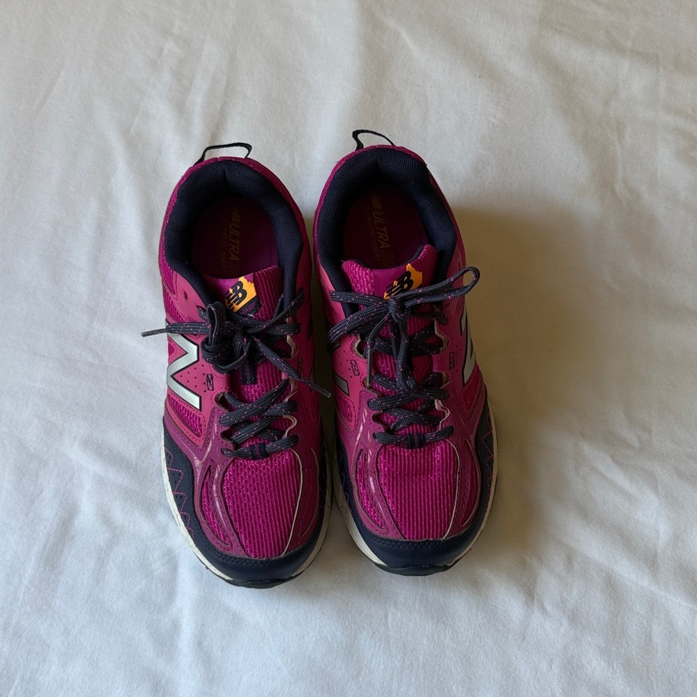 New Balance Pink and Navy Trail Running Sneakers - Picture 2 of 7